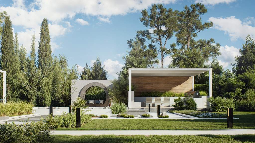 Wizualizacja 3D ogrodu - architektura krajobrazu